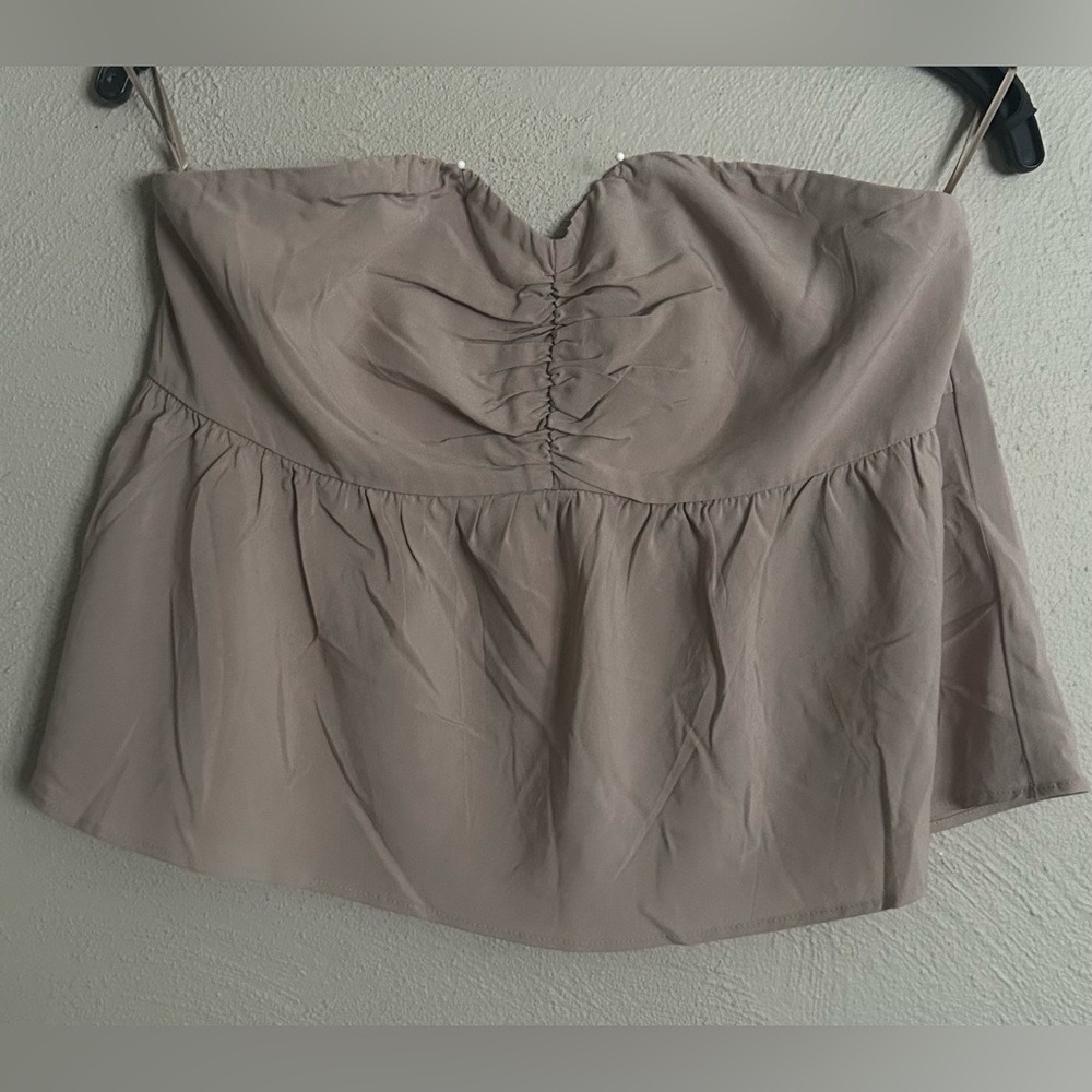 Strapless Crepe Top